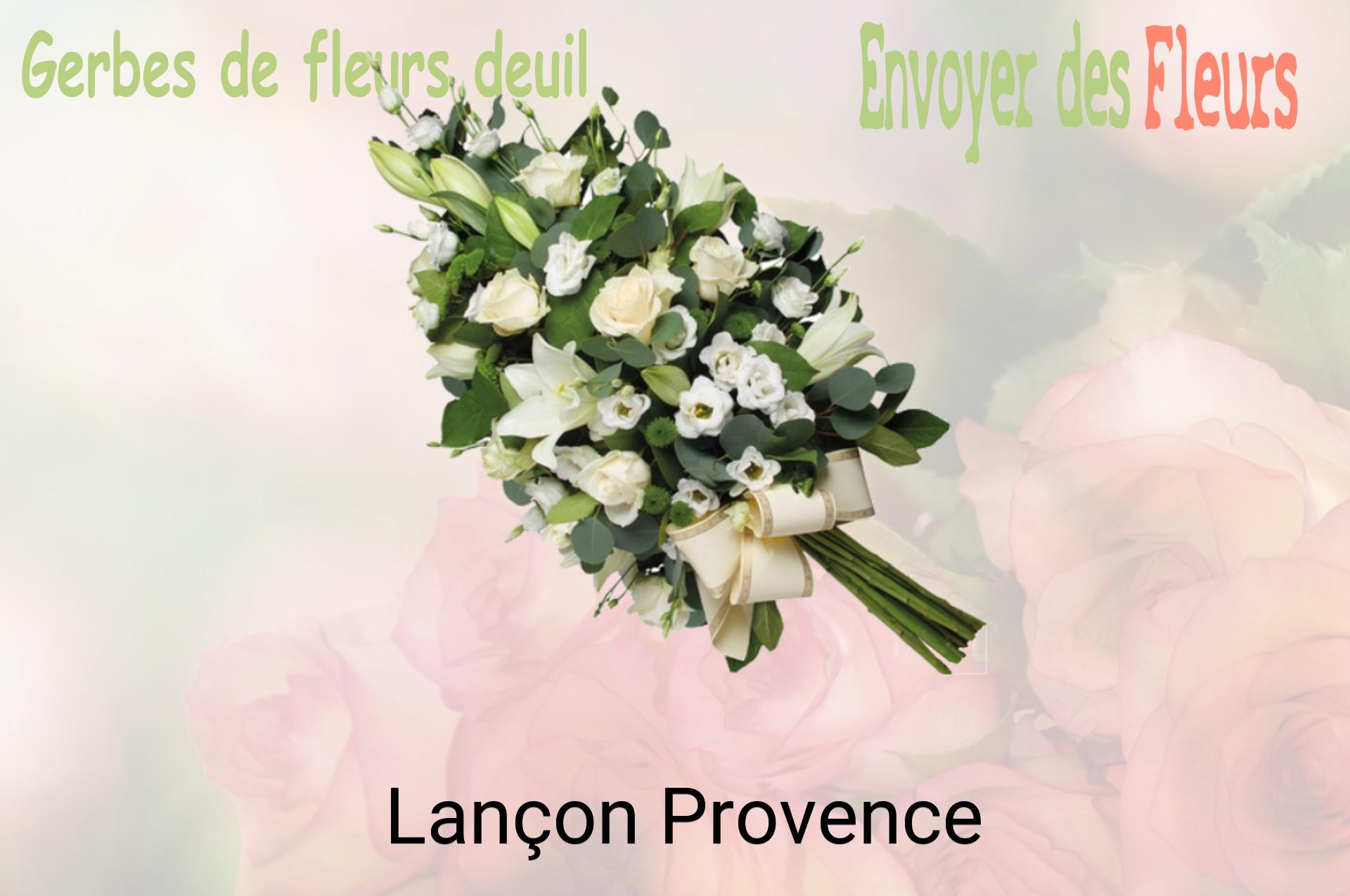 Gerbe de fleurs de deuil livrée à Lançon-Provence